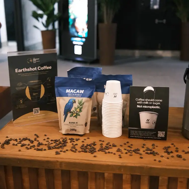 The Macaw coffee bar at Earthshot Boulevard