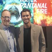 Guests at the Water Pantanal Fire exhibition